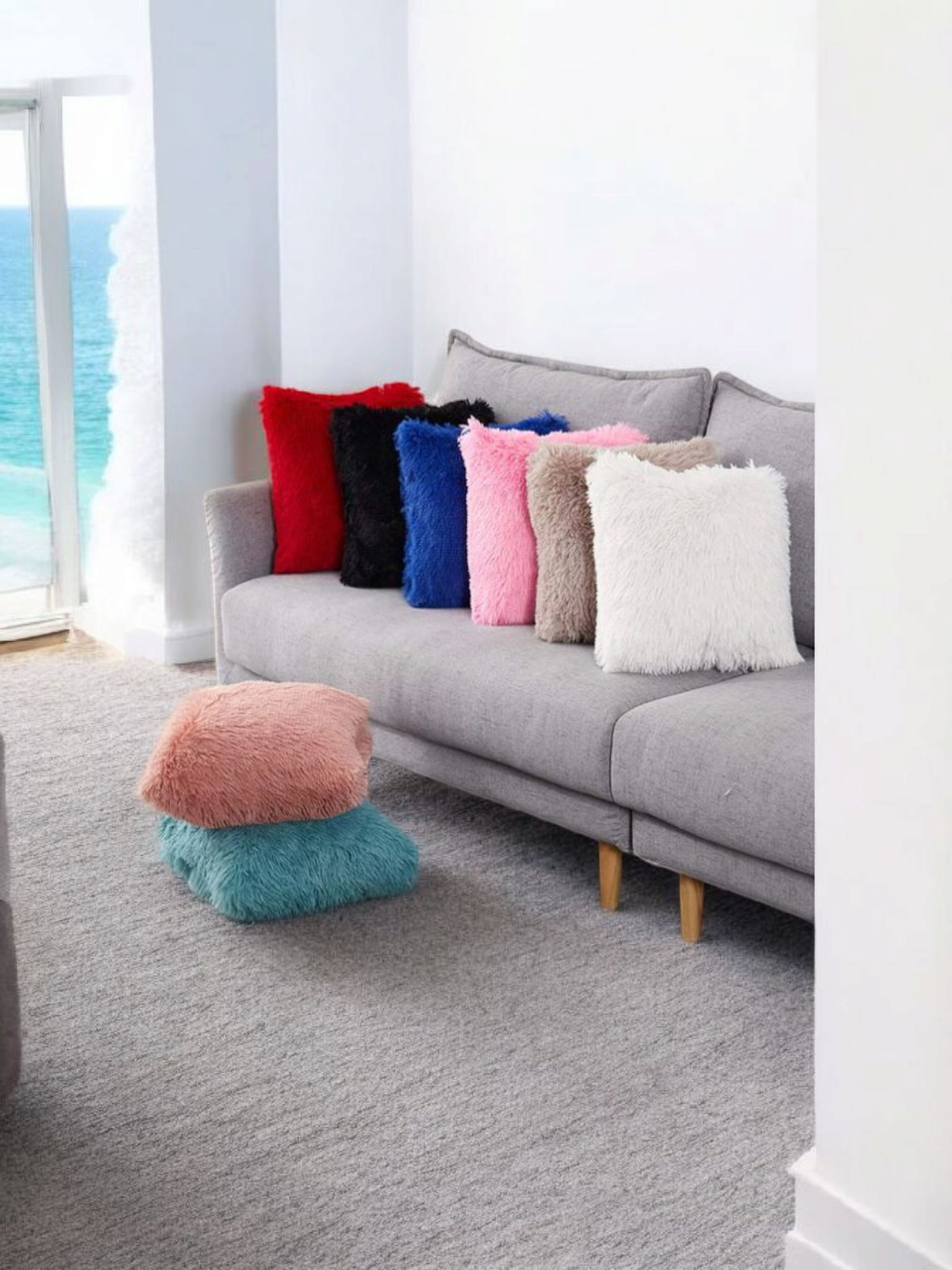 Fluffy cushions